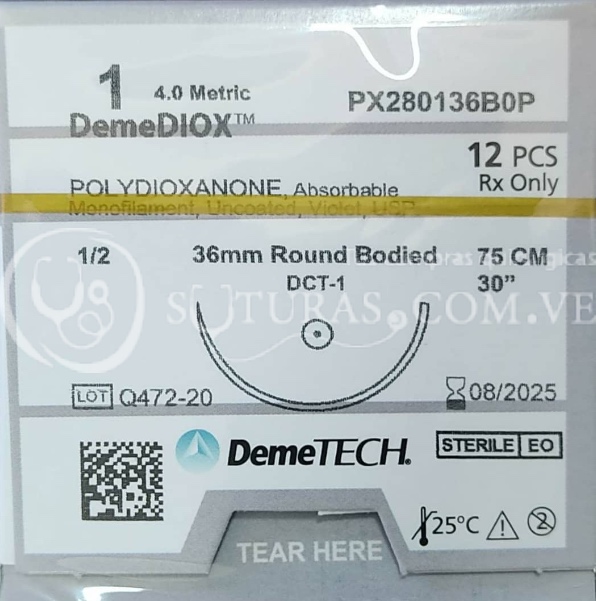 ( PX280136B0P / Z341 ) DemeTECH PDS 1 Conica 36mm 1/2c 75cm Cx12 08/2025