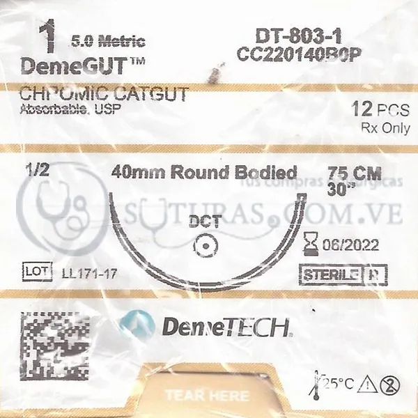 ( CC220140B0P / 915 ) DemeTECH Cromico 1 Conica 40mm 1/2c 75cm Cx12 06/2022