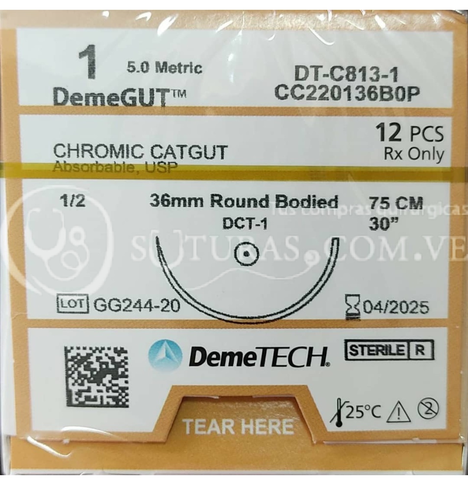 ( CC220136B0P / 813 ) DemeTECH Cromico 1 Conica 36mm 1/2c 75cm Cx12 04/2025