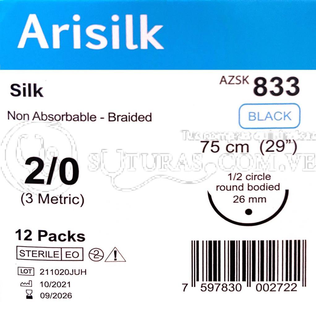 ( AZSK-833  / K833 ) Arizi Seda 2-0 Conica 26mm 1/2c 75cm Cx12 09/2026