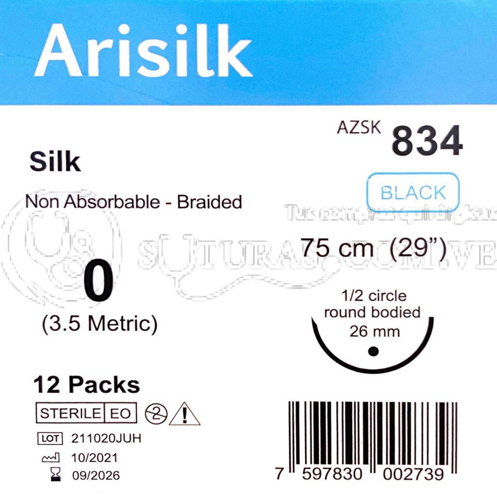 ( AZSK-834 / K834 ) Arisilk Seda 0 Conica 26mm 1/2c 75cm Cx12 09/2026